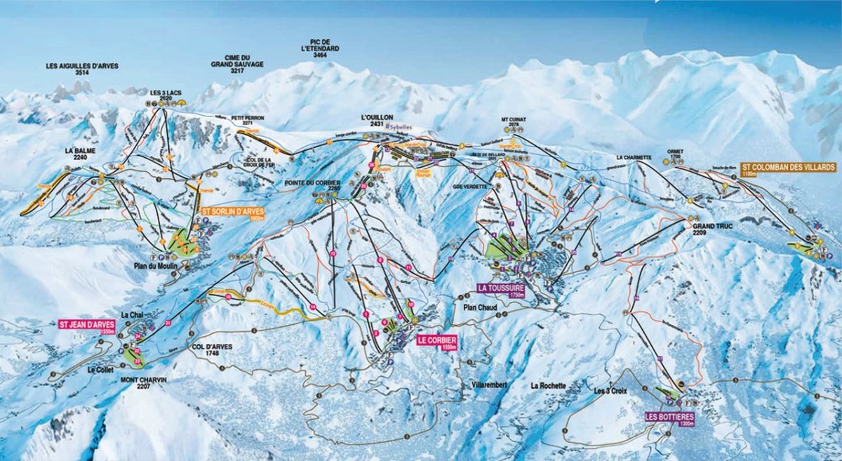 Le domaine skiable des sybelles